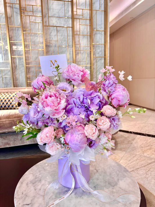 Eloise - Pink Peonies & Lavender Hydrangea