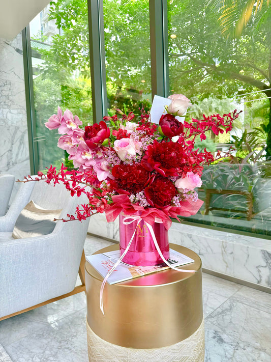 Harlow - Red Peony & Cymbidium