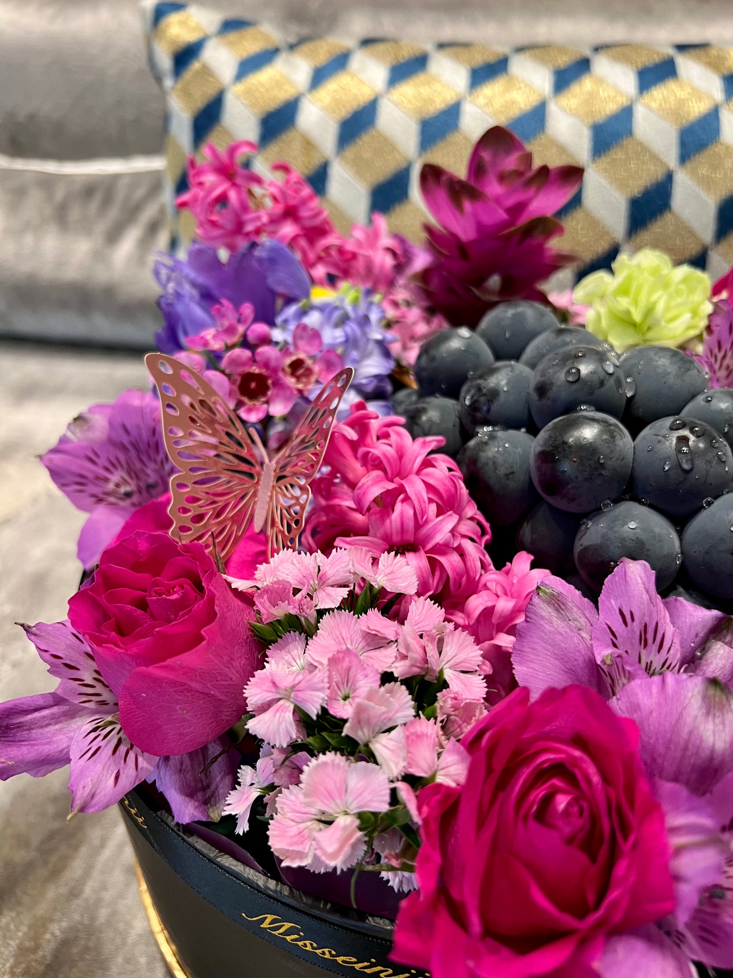 Premium Purple Flowers & Fruit Box 高級生果禮盒