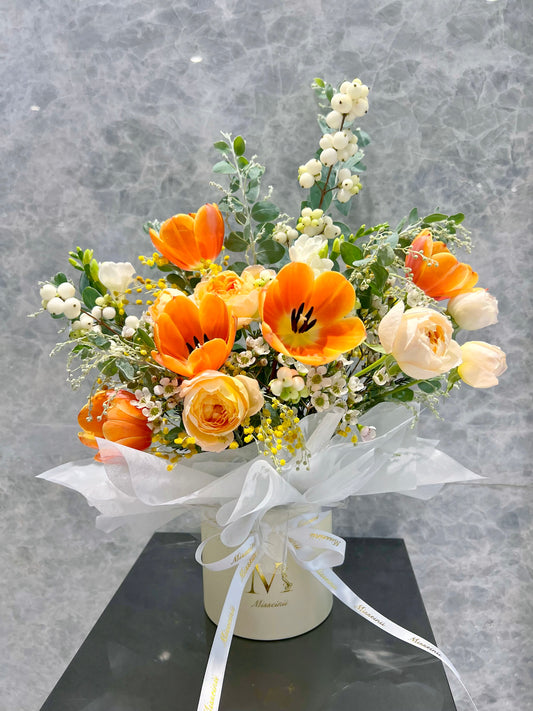 Valerie - Orange Tulips Bouquet