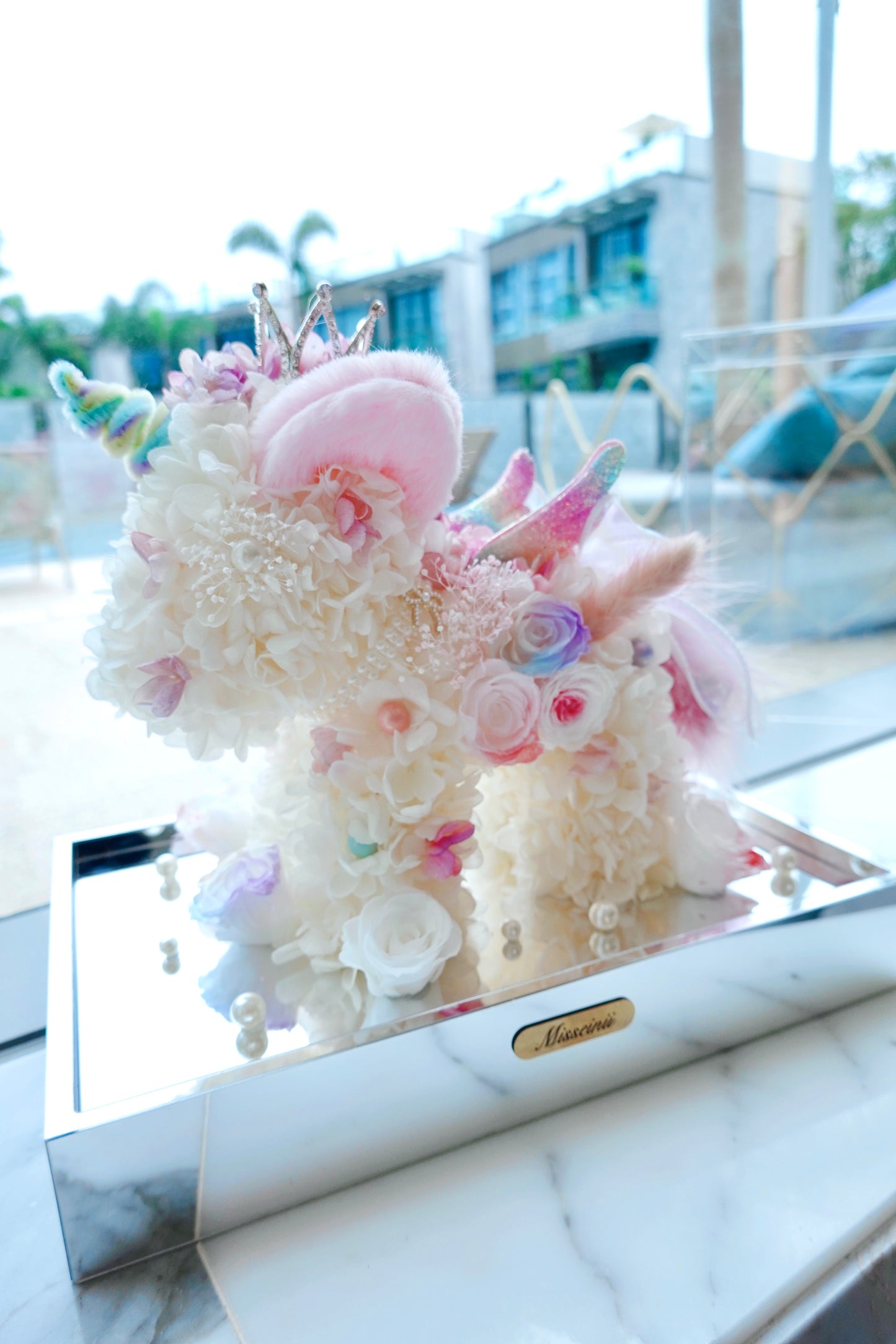 Lovely Unicorn Preserved Rose Hydrangea - Rainbow