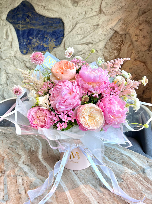 Lucile - Pink David Austin & Peony Bouquet
