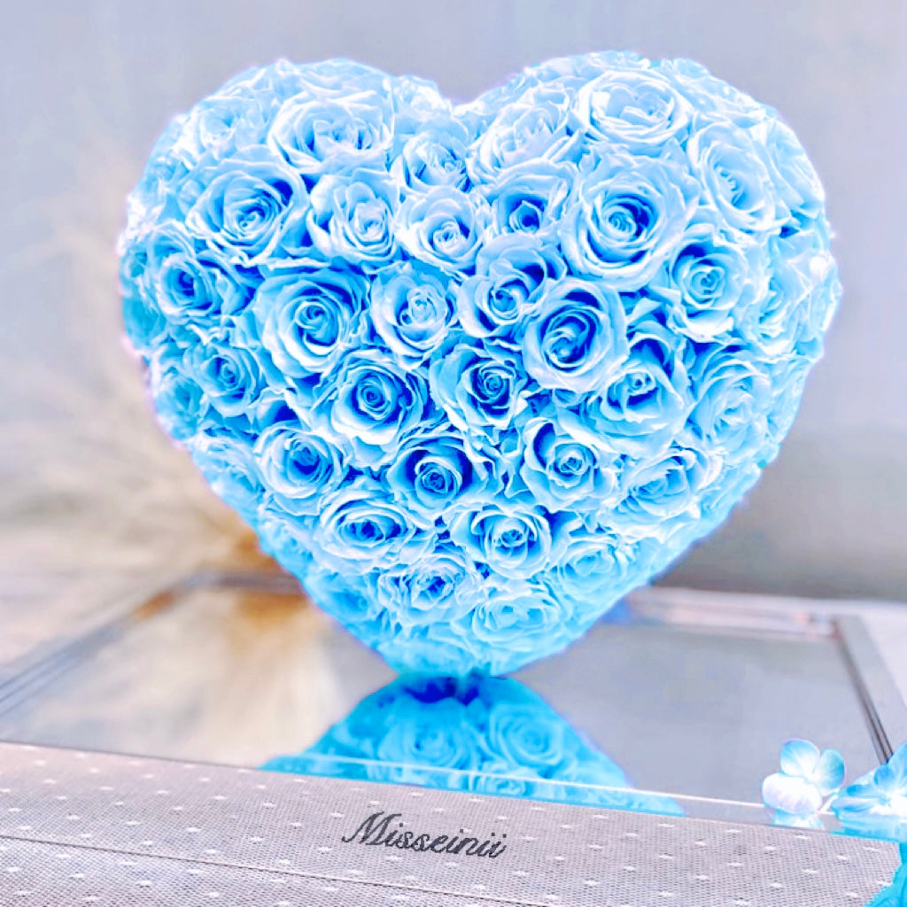3D Heart Shaped Preserved Rose